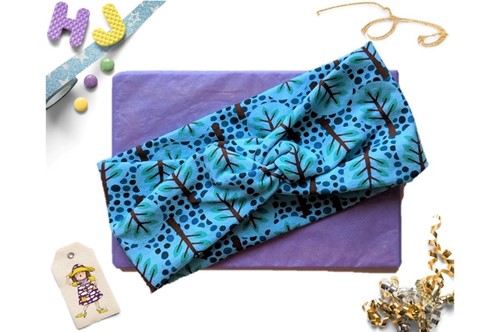 Buy  Faux Twist Headband Blue Forest now using this page
